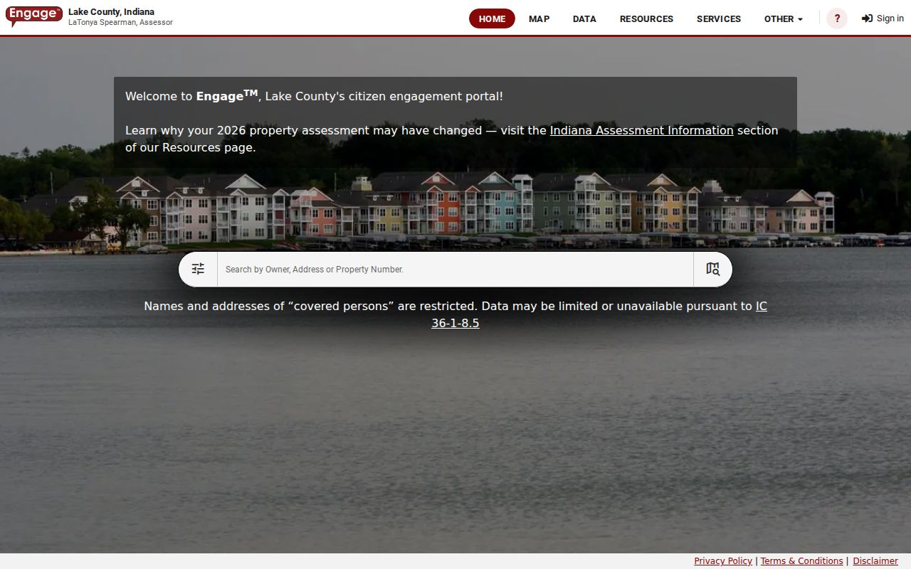 Crown Point residents directory Lake County assessor search