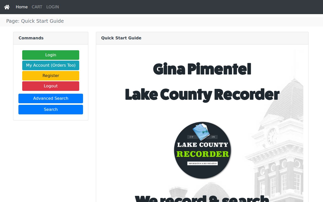 Crown Point residents directory Lake County Recorder portal