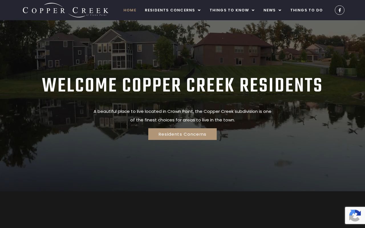 Crown Point neighbors Copper Creek community page