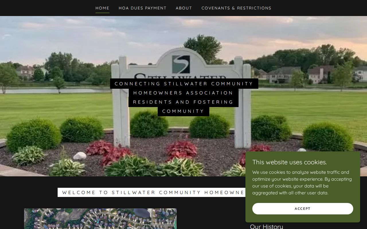 Crown Point neighbors Stillwater Community HOA page