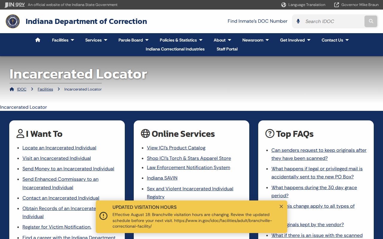 Crown Point resident lookup Indiana offender locator